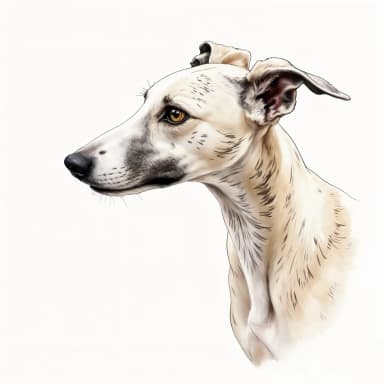 Custom dog portrait in drawing style