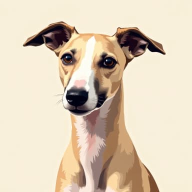 Custom dog portrait in modern style