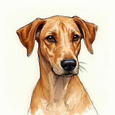 Custom dog portrait in artistic style